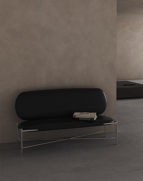 TELLS Marisol Vintage Luxe Leather Porch Bench from TELLS