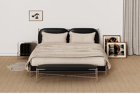 TELLS Marisol Vintage Luxe Leather Porch Bench from TELLS