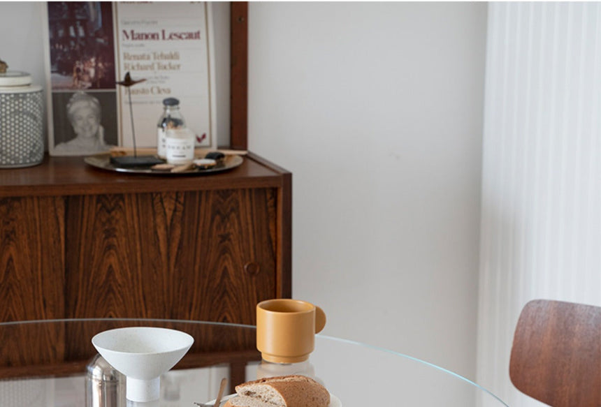 TELLS Santiago Elegant Tempered Glass Dining Table from TELLS