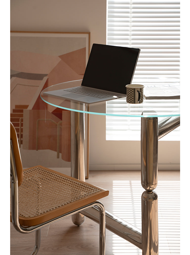 TELLS Santiago Elegant Tempered Glass Dining Table from TELLS
