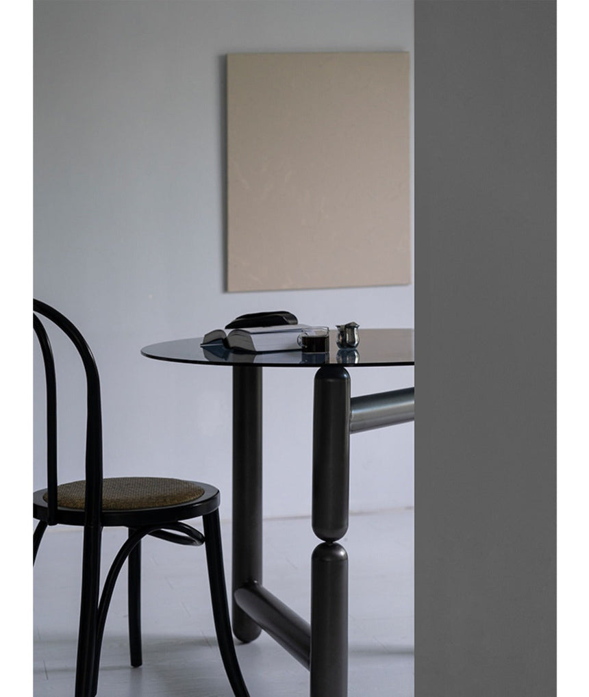 TELLS Santiago Elegant Tempered Glass Dining Table from TELLS