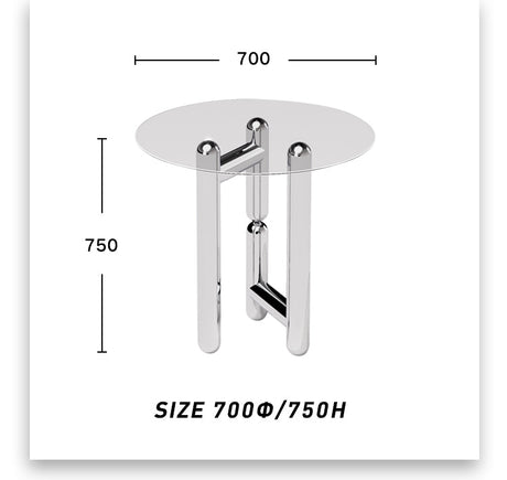 TELLS Santiago Elegant Tempered Glass Dining Table from TELLS