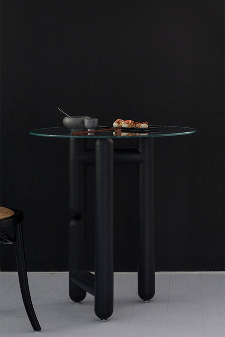 TELLS Santiago Elegant Tempered Glass Dining Table from TELLS