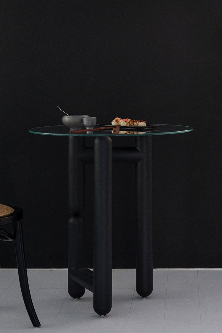 TELLS Santiago Elegant Tempered Glass Dining Table from TELLS