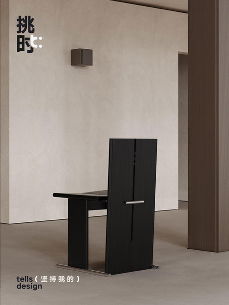 TELLS Santiago Retro Luxury Black Solid Wood Dining Chair from TELLS