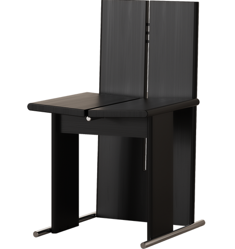 TELLS Santiago Retro Luxury Black Solid Wood Dining Chair from TELLS