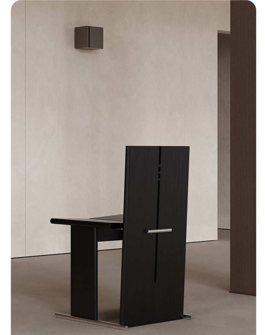 TELLS Santiago Retro Luxury Black Solid Wood Dining Chair from TELLS