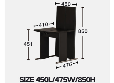 TELLS Santiago Retro Luxury Black Solid Wood Dining Chair from TELLS