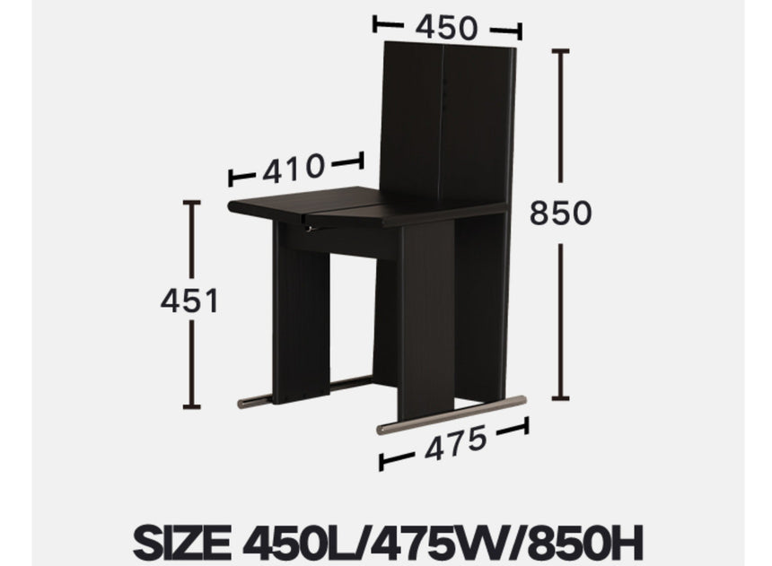 TELLS Santiago Retro Luxury Black Solid Wood Dining Chair from TELLS