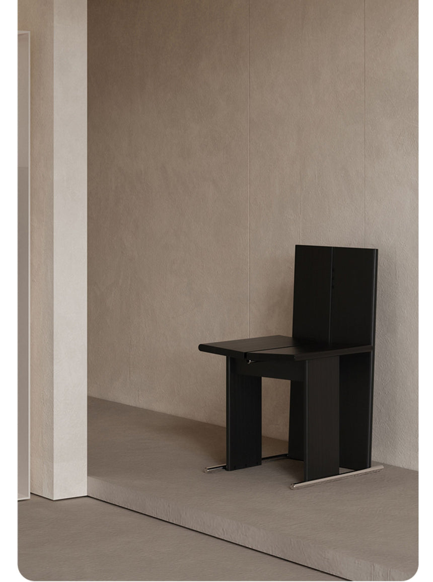 TELLS Santiago Retro Luxury Black Solid Wood Dining Chair from TELLS