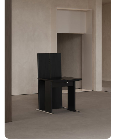 TELLS Santiago Retro Luxury Black Solid Wood Dining Chair from TELLS