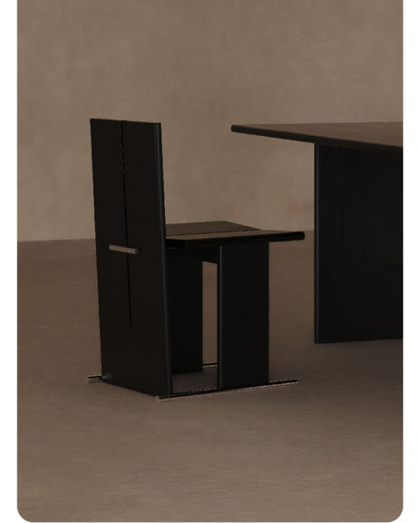 TELLS Santiago Retro Luxury Black Solid Wood Dining Chair from TELLS