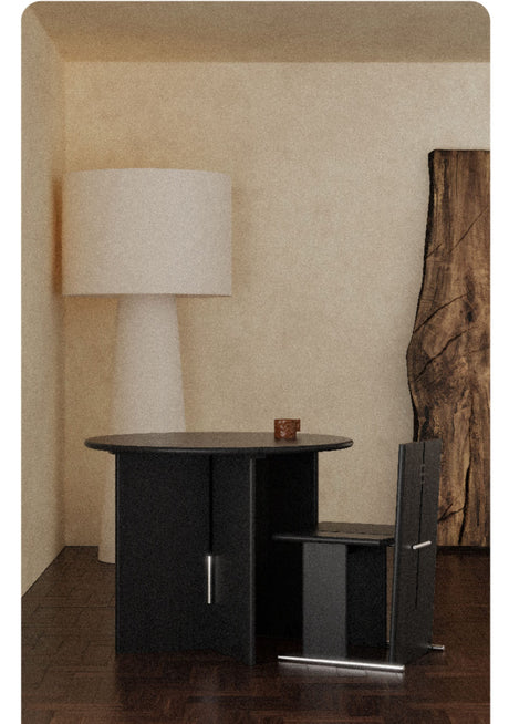 TELLS Santiago Retro Luxury Black Solid Wood Dining Chair from TELLS