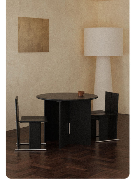 TELLS Santiago Retro Luxury Black Solid Wood Dining Chair from TELLS