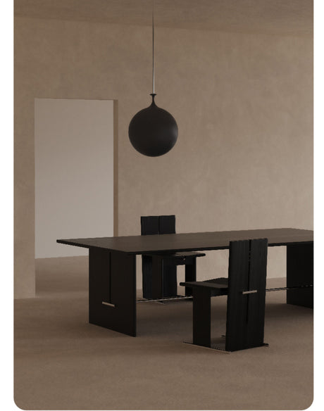 TELLS Santiago Retro Luxury Black Solid Wood Dining Chair from TELLS