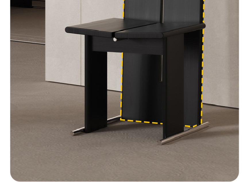 TELLS Santiago Retro Luxury Black Solid Wood Dining Chair from TELLS