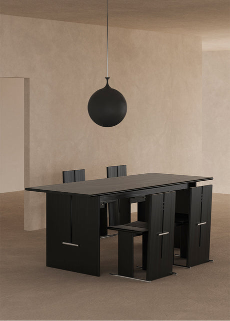 TELLS Santiago Rustic Black Walnut Dining Table from TELLS