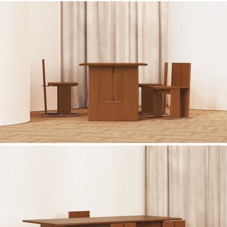 TELLS Santiago Rustic Black Walnut Dining Table from TELLS