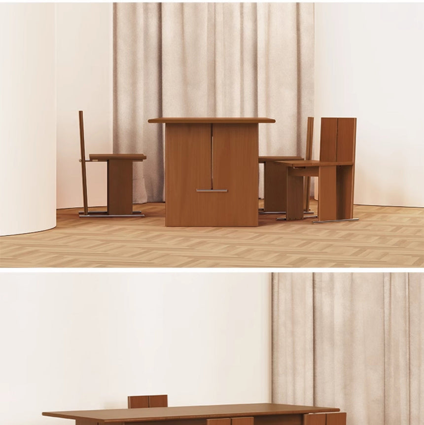 TELLS Santiago Rustic Black Walnut Dining Table from TELLS