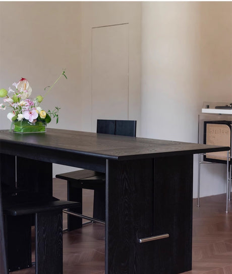 TELLS Santiago Rustic Black Walnut Dining Table from TELLS