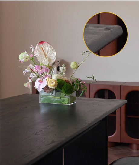 TELLS Santiago Rustic Black Walnut Dining Table from TELLS