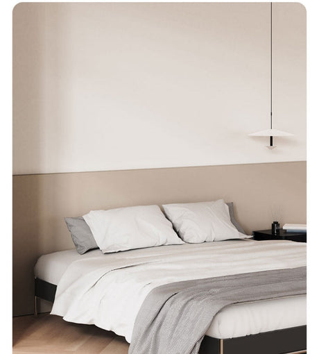 TELLS Santiago Solid Wood Modern Retro Double Bed with Shelf from TELLS