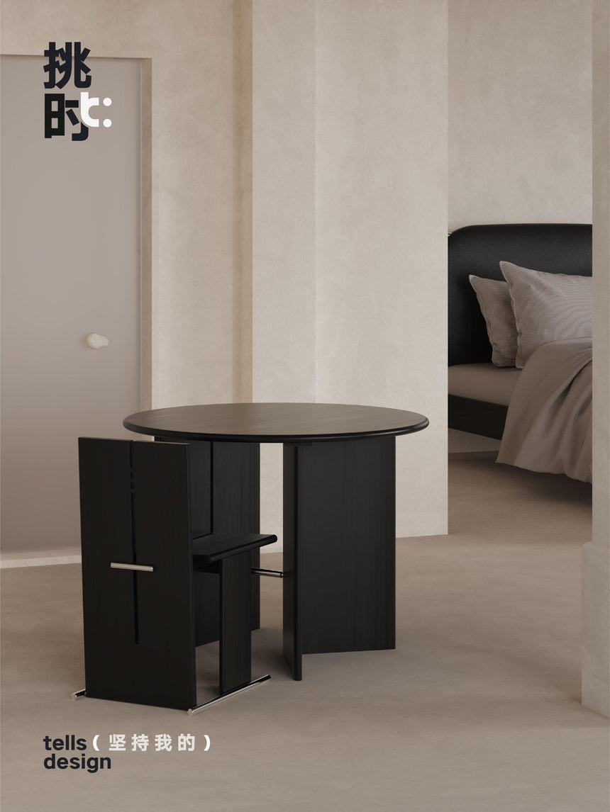 TELLS Yamaguchi Elegant Solid Wood Bauhaus Dining Table from TELLS