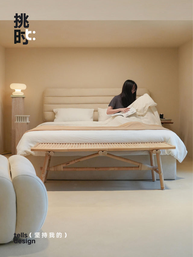 TELLS Zephyra Luxurious Soft Matte Leather Modern Retro Smart Bed Electric Lift Floor Storage Master Bedroom Bed from TELLS