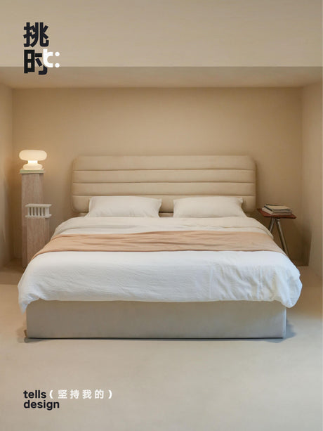 TELLS Zephyra Luxurious Soft Matte Leather Modern Retro Smart Bed Electric Lift Floor Storage Master Bedroom Bed from TELLS