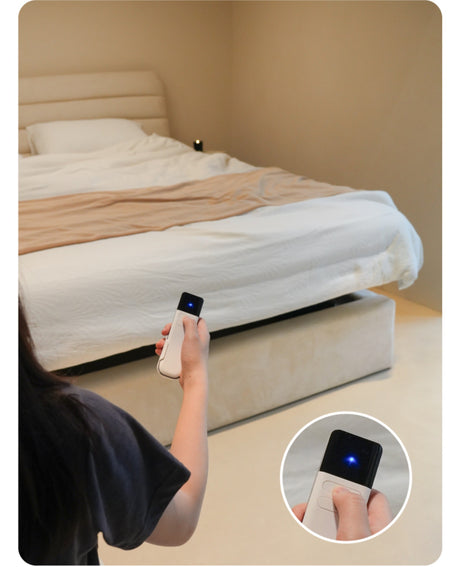 TELLS Zephyra Luxurious Soft Matte Leather Modern Retro Smart Bed Electric Lift Floor Storage Master Bedroom Bed from TELLS