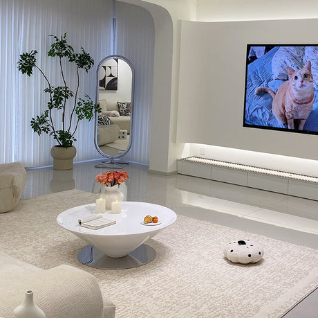 THOUGHTS Azura Elegant Minimalist Fiberglass Coffee Table from THOUGHTS