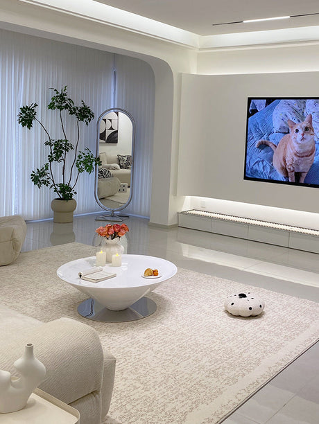 THOUGHTS Azura Elegant Minimalist Fiberglass Coffee Table from THOUGHTS