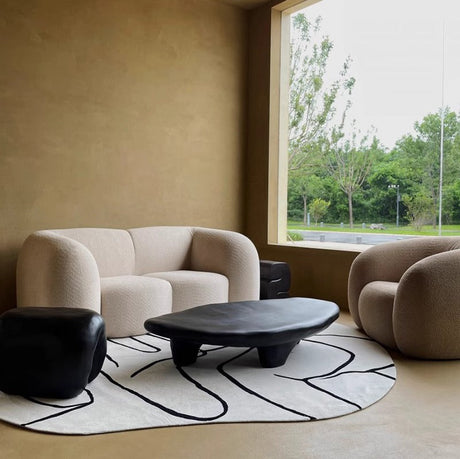 THOUGHTS Elowen Unique Special-Shaped Fiberglass Living Room Table from THOUGHTS