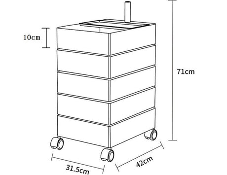 THOUGHTS Isadora Innovative Multi-layer Storage Cart from THOUGHTS