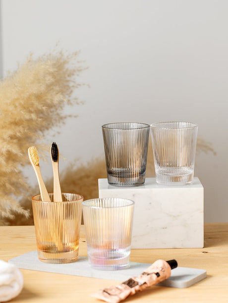 TIANRUN Alhambra Cozy Nordic Striped Wash Cup Set from TIANRUN