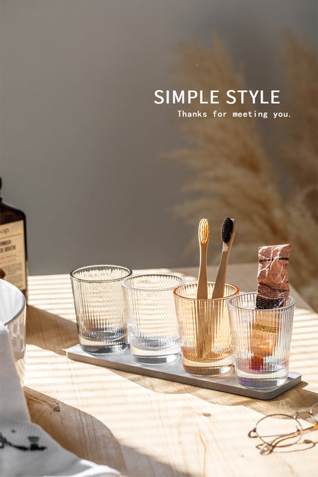 TIANRUN Alhambra Cozy Nordic Striped Wash Cup Set from TIANRUN