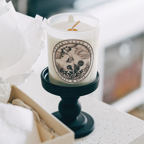 TIANRUN Aveline Vintage Black Matte Ceramic Candle Decoration from TIANRUN