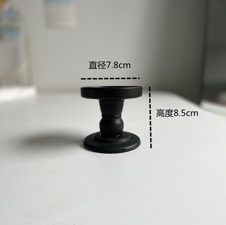 TIANRUN Aveline Vintage Black Matte Ceramic Candle Decoration from TIANRUN