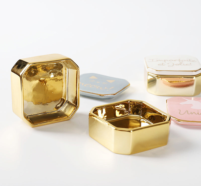 TIANRUN Celestine Elegant Ceramic Jewelry Storage Box from TIANRUN