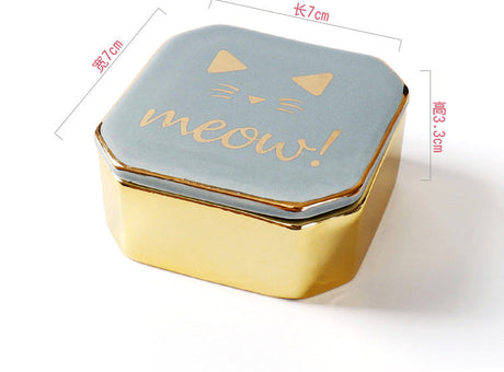 TIANRUN Celestine Elegant Ceramic Jewelry Storage Box from TIANRUN