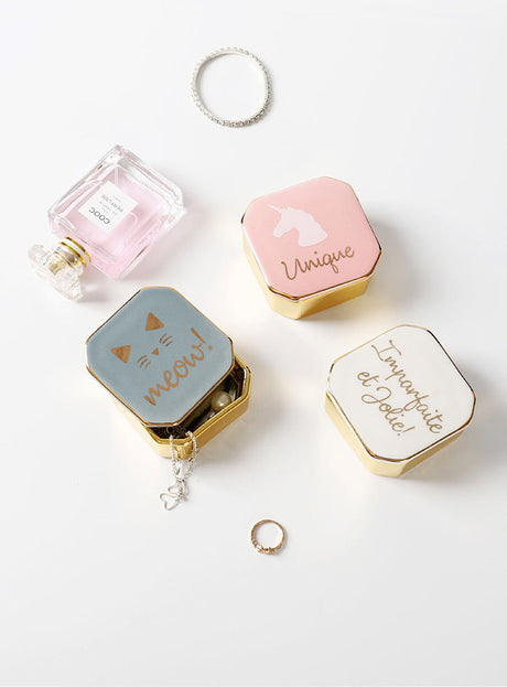 TIANRUN Celestine Elegant Ceramic Jewelry Storage Box from TIANRUN