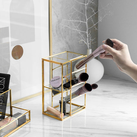 TIANRUN Elowen Chic Metallic Brush Lipstick Storage Box from TIANRUN