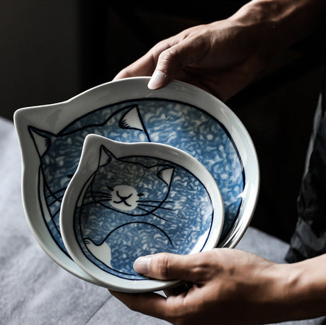 TIANRUN Haruki Artistic Hand-Painted Cat Ceramic Dish from TIANRUN