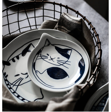 TIANRUN Haruki Artistic Hand-Painted Cat Ceramic Dish from TIANRUN