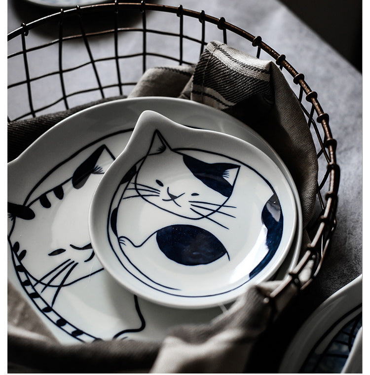 TIANRUN Haruki Artistic Hand-Painted Cat Ceramic Dish from TIANRUN