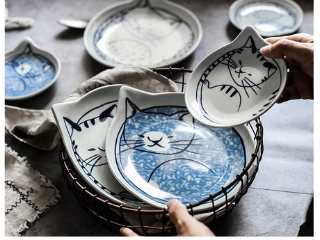 TIANRUN Haruki Artistic Hand-Painted Cat Ceramic Dish from TIANRUN
