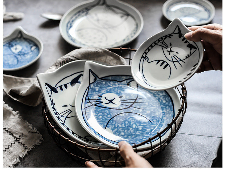 TIANRUN Haruki Artistic Hand-Painted Cat Ceramic Dish from TIANRUN