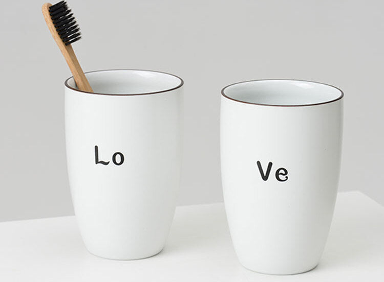 TIANRUN Hiroshi Elegant Fresh Matte Ceramic Mouthwash Cup from TIANRUN