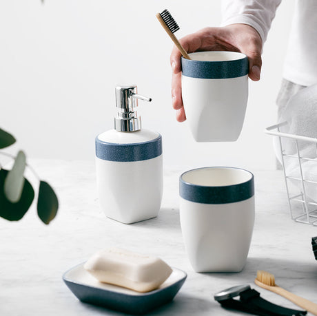 TIANRUN Liandor Elegant Ceramic Soap Holder Mouthwash Set from TIANRUN
