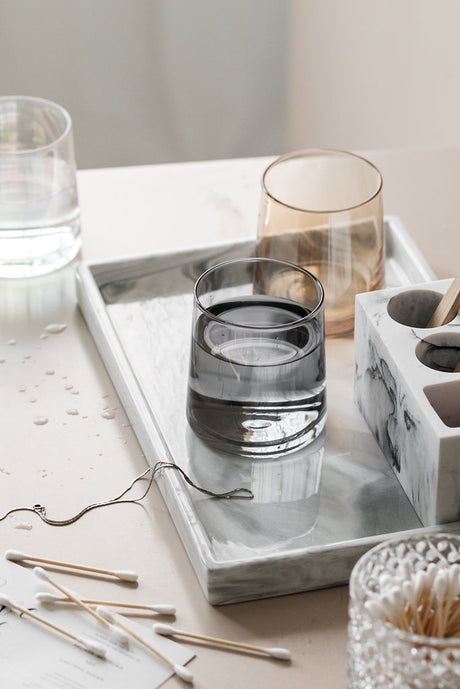 TIANRUN Marisol Elegant Minimalist Toothbrush Glass Holder Set from TIANRUN